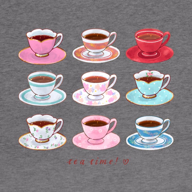 Tea Cups by Kate Paints